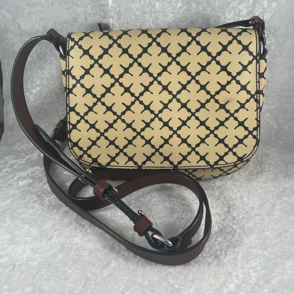 By Malene Birger Cream and Black Crossbody Bag